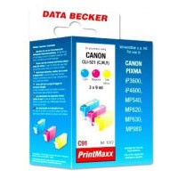 Data becker C91 Multipack ohne Chip, passend fr Pixma iP4600 (CLI-521 C/Y/M) (311072)